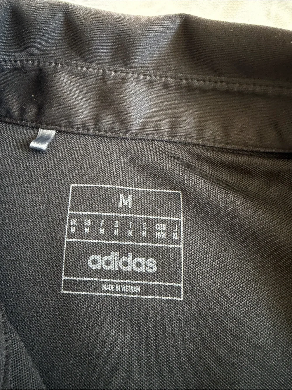 Adidas Men's Core Chest Stipe Polo Shirt Black Size M